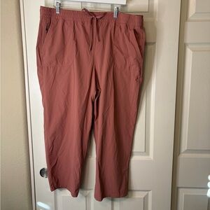 Women’s ZeroExposur Rusty Pink Ripstop Hiking Capris XXL 5 Pocket Wider Leg